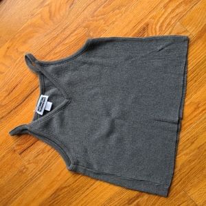 Exhilaration Ribbed Thin Strap Mid Drift Tank